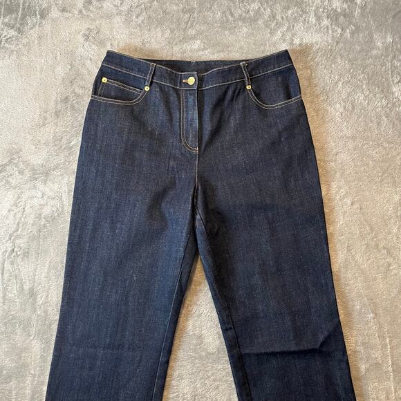 St. John Sz‎ 8 Jeans Jeweled Maltese Cross Pocket Denim Pants Women's - Picture 4 of 8